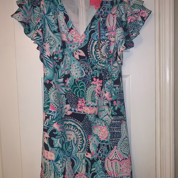 NWT, Lilly Pulitzer Flutter Sleeves Dress - Picture 3 of 8